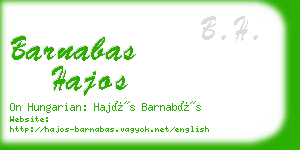 barnabas hajos business card